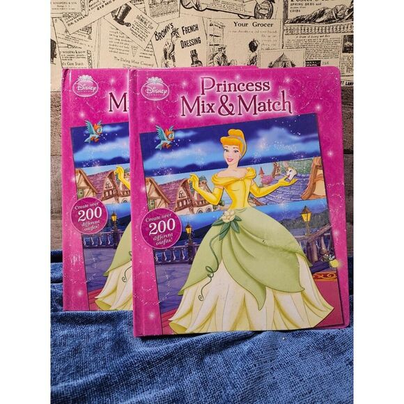 2 Disney Princess Mix & Match Books Hardcover - Picture 1 of 4